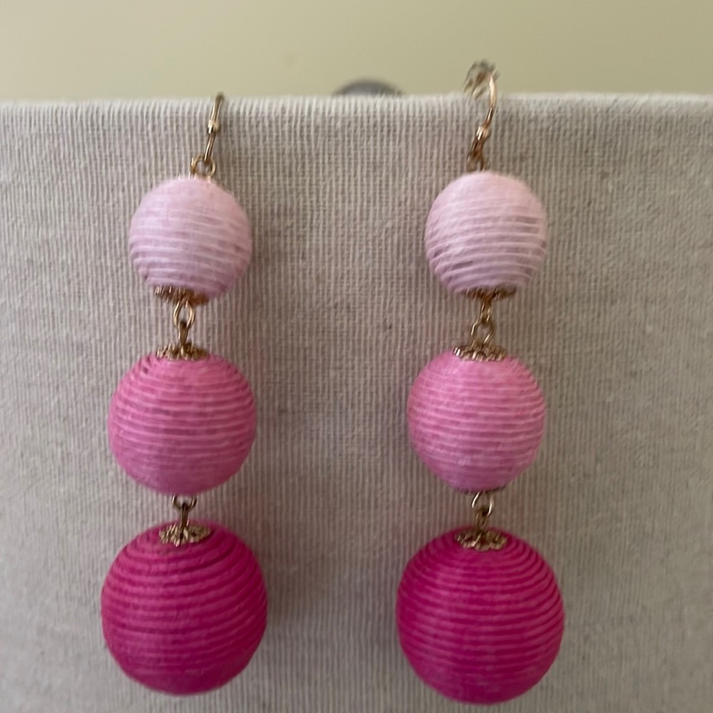 J. Crew NWOT material tapered ball earrings